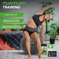 Tunturi Fitnessbal - Gymball - Swiss Ball - 65 Cm - Anti Burst - Incl. Pomp - Zwart - Incl. Gratis Fitness App 6 Tunturi Fitnessbal - Gymball - Swiss Ball - 65 Cm - Anti Burst - Incl. Pomp - Zwart - Incl. Gratis Fitness App -Fitnessapparatuur Serie Winkel 1200x1200 1174