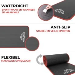 Tested By Athletes Pro II Fitnessmat + E-Book Met Oefeningen - 183 X 61 X 1cm NBR Foam - Oefenmat Met Draagtas- En Riem - Voor Fitnessoefeningen En Yoga Oefeningen 5 Tested By Athletes Pro II Fitnessmat + E-Book Met Oefeningen - 183 X 61 X 1cm NBR Foam - Oefenmat Met Draagtas- En Riem - Voor Fitnessoefeningen En Yoga Oefeningen -Fitnessapparatuur Serie Winkel 1200x1200 1214