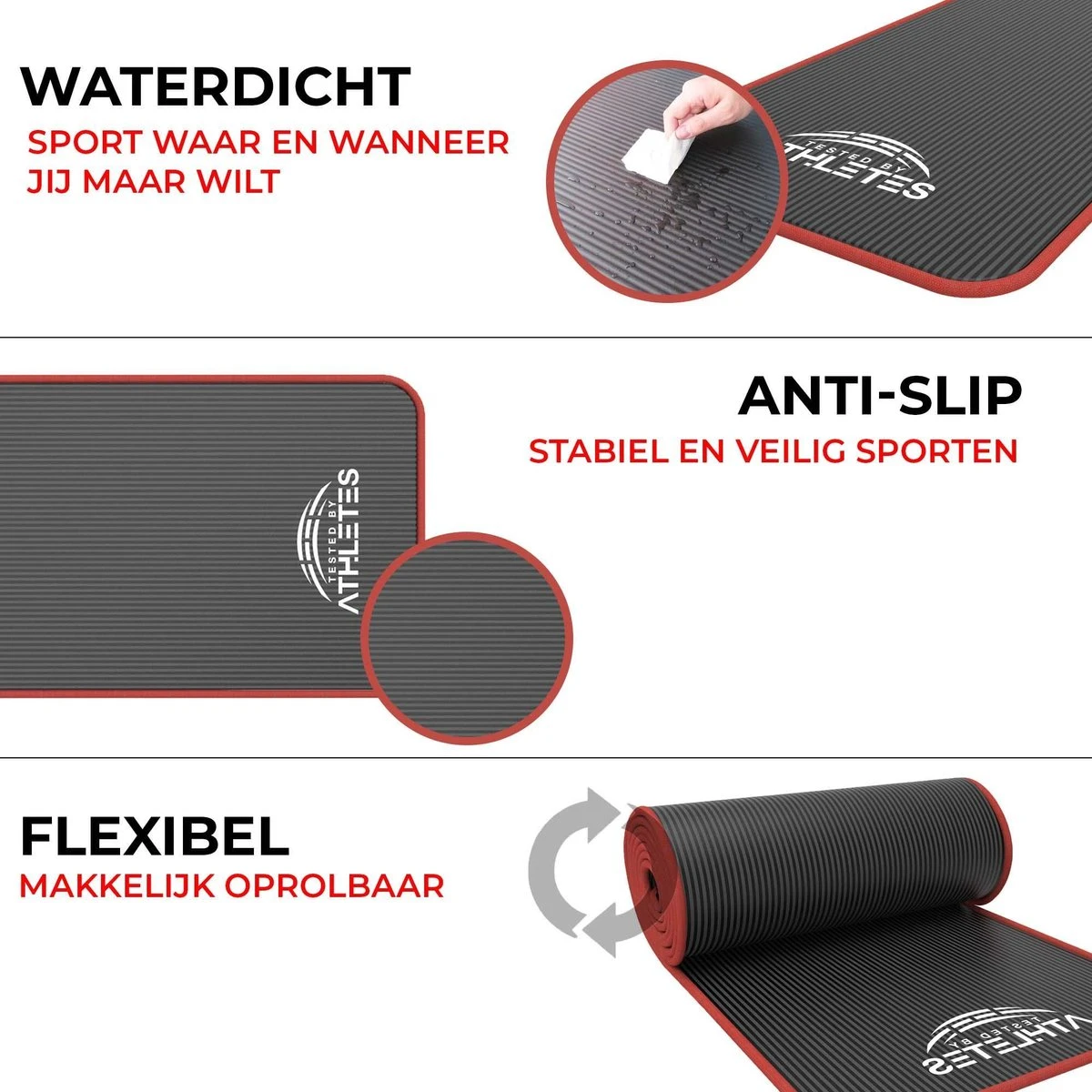 Tested by Athletes Pro II Fitnessmat + E-Book met oefeningen - 183 x 61 x 1cm NBR Foam - Oefenmat met draagtas- en riem - Voor Fitnessoefeningen en Yoga oefeningen Tested By Athletes Pro II Fitnessmat + E-Book Met Oefeningen - 183 X 61 X 1cm NBR Foam - Oefenmat Met Draagtas- En Riem - Voor Fitnessoefeningen En Yoga Oefeningen -Fitnessapparatuur Serie Winkel 1200x1200 1214