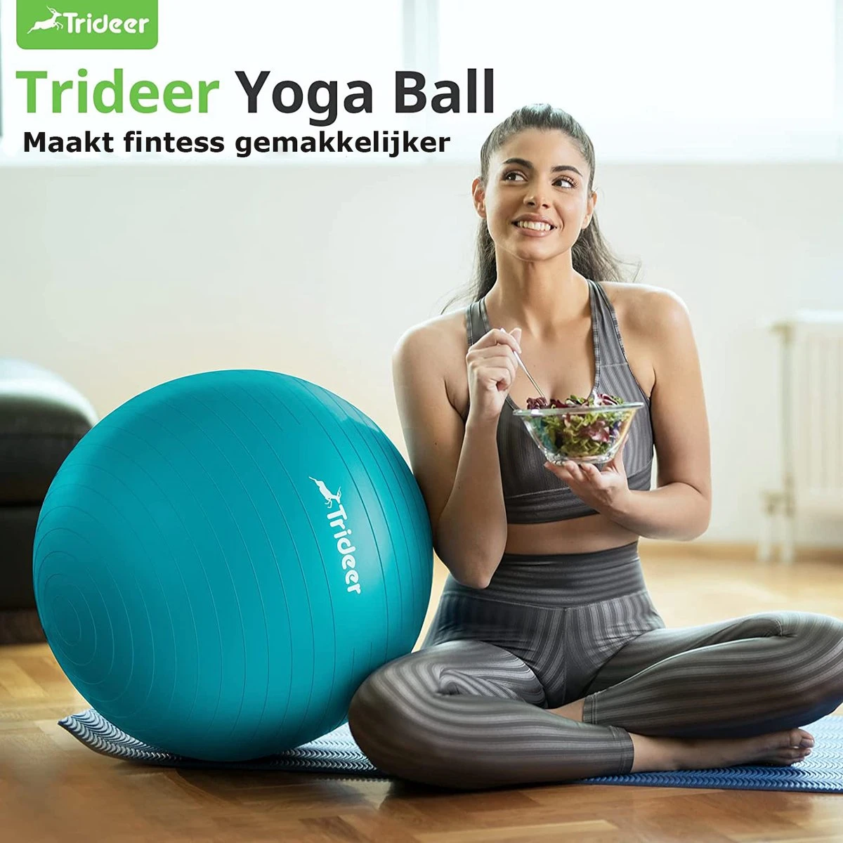 Trideer - extra sterke yoga bal - Turquoise 48-55 cm - Met Pomp - gymnastiekbal, pilatesbal, zitbal voor kantoor, balans, yoga, fitness bal, zwangerschapsbal, balansstoel in de sportschool, thuis of op kantoor Trideer - Extra Sterke Yoga Bal - Turquoise 48-55 Cm - Met Pomp - Gymnastiekbal, Pilatesbal, Zitbal Voor Kantoor, Balans, Yoga, Fitness Bal, Zwangerschapsbal, Balansstoel In De Sportschool, Thuis Of Op Kantoor -Fitnessapparatuur Serie Winkel 1200x1200 1228