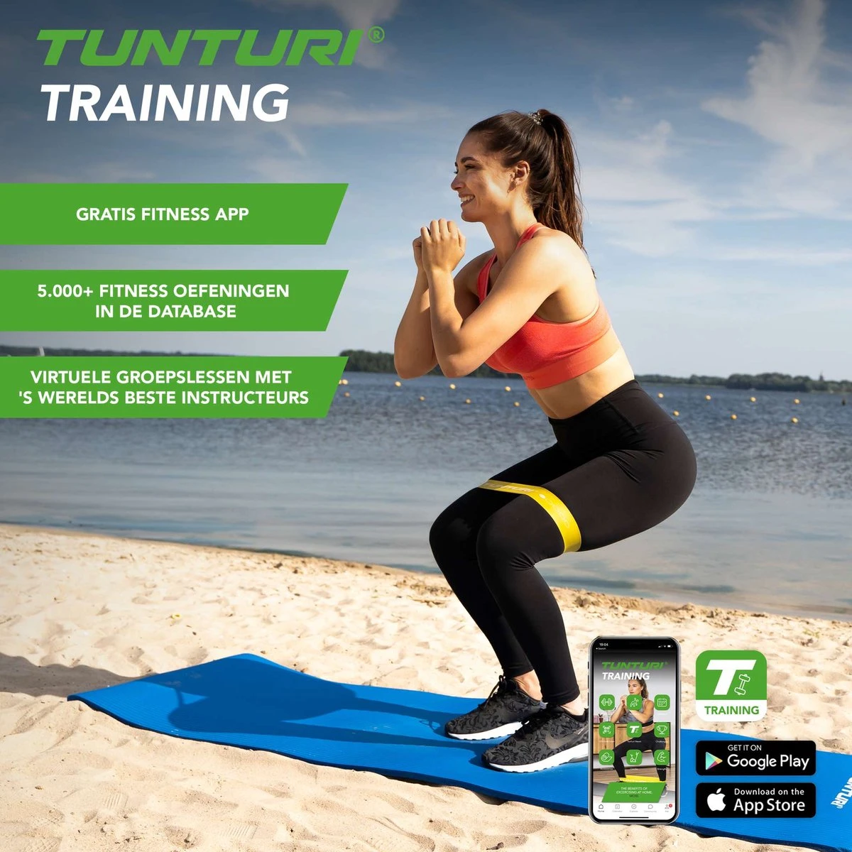 Tunturi Resistance Band Set - Weerstandsbanden - Fitness elastiek - 5 stuks - Incl. gratis fitness app Tunturi Resistance Band Set - Weerstandsbanden - Fitness Elastiek - 5 Stuks - Incl. Gratis Fitness App -Fitnessapparatuur Serie Winkel 1200x1200 1238