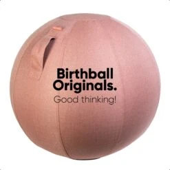 Birth Ball Originals – Zwangerschapsbal – Ergonomische Yoga Bal – Incl. Roze Wasbare Hoes – Incl. Pomp – 65 CM Hoog