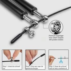 Positive Things Professioneel Crossfit & Fitness Springtouw – Jump Rope – Speedrope – Verstelbaar – Zwart 4 Positive Things Professioneel Crossfit & Fitness Springtouw – Jump Rope – Speedrope – Verstelbaar – Zwart -Fitnessapparatuur Serie Winkel 1200x1200 1260