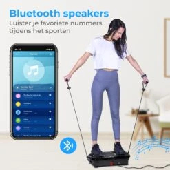 Nuvance - Trilplaat Fitness - Met Bluetooth Speaker - Incl Stretchbands - Voor Benen En Bloedsomloop - Trainingsapparatuur Voor Uithoudingstraining -Fitnessapparatuur Serie Winkel 1200x1200 127