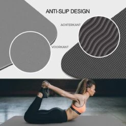Eco Yoga Mat - Inclusief Draagriem - Fitness MatAnti Slip - Extra Dik (6 Mm) - 183 X 61 X 0,6 Cm - Zwart - Diverse Kleuren -Fitnessapparatuur Serie Winkel 1200x1200 1287