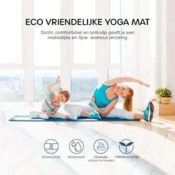 Eco Yoga Mat - Inclusief Draagriem - Fitness MatAnti Slip - Extra Dik (6 Mm) - 183 X 61 X 0,6 Cm - Zwart - Diverse Kleuren -Fitnessapparatuur Serie Winkel 1200x1200 1288