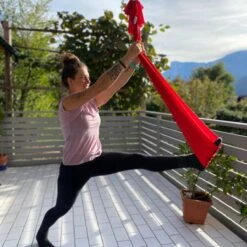 Therapeutische Hangmat YOGA ICON | Aerial Yoga | 280*150cm | Rood | Inclusief Handige Draagtas En 1 Plafondhaak | Workout | Training En Ontspanning | -Fitnessapparatuur Serie Winkel 1200x1200 1290