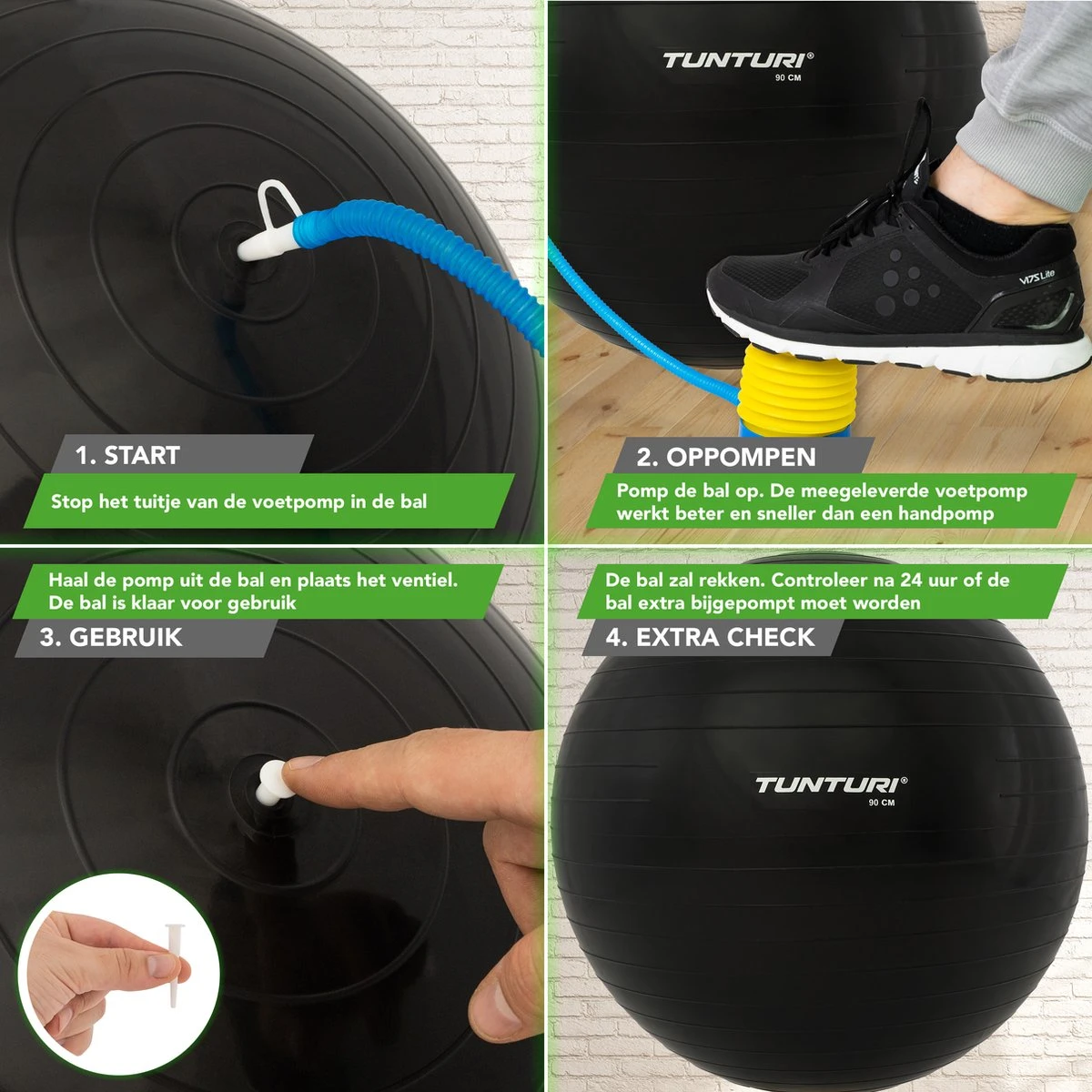 Tunturi Fitness bal - Yoga bal inclusief pomp - Pilates bal - Zwangerschaps bal - 75 cm - Kleur: zwart - Incl. gratis fitness app Tunturi Fitness Bal - Yoga Bal Inclusief Pomp - Pilates Bal - Zwangerschaps Bal - 75 Cm - Kleur: Zwart - Incl. Gratis Fitness App -Fitnessapparatuur Serie Winkel 1200x1200 1298