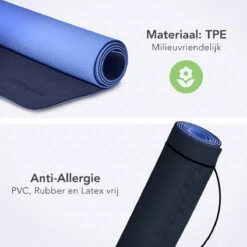 LifeGoods Yogamat - 61x183x0,6cm - Draagriem - Extra Dik - Blauw -Fitnessapparatuur Serie Winkel 1200x1200 1308