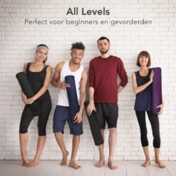 LifeGoods Yogamat - 61x183x0,6cm - Draagriem - Extra Dik - Blauw -Fitnessapparatuur Serie Winkel 1200x1200 1310