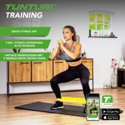 Tunturi 4 Weerstandsbanden Set - Mini Power Body Band - Weerstandsband - Fitness Elastiek - Fitnessband - Trainingsband - Gymnastiekband - Incl. Gratis Fitness App -Fitnessapparatuur Serie Winkel 1200x1200 1318