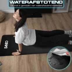 Sanbo Yoga Mat - Zwart - Incl. Luxe Draagtas - 183 X 61 X 0.8 Cm - Extra Dik 8mm - Waterafstotend - Fitness Mat - Meditatie Mat -Fitnessapparatuur Serie Winkel 1200x1200 1332