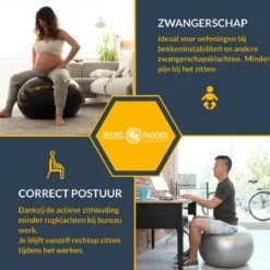 RP® Fitness Bal Yoga Zitbal Fitnessbal Gymbal Pilates Yogabal Balansbal - Tas, Steunring & Resistance Bands - Handpomp & Ebook -Fitnessapparatuur Serie Winkel 1200x1200 1336