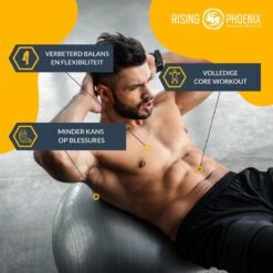 RP® Fitness Bal Yoga Zitbal Fitnessbal Gymbal Pilates Yogabal Balansbal - Tas, Steunring & Resistance Bands - Handpomp & Ebook -Fitnessapparatuur Serie Winkel 1200x1200 1340