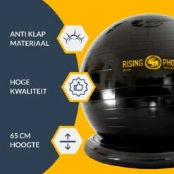 RP® Fitness Bal Yoga Zitbal Fitnessbal Gymbal Pilates Yogabal Balansbal - Tas, Steunring & Resistance Bands - Handpomp & Ebook -Fitnessapparatuur Serie Winkel 1200x1200 1341