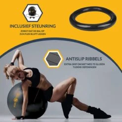 RP® Fitness Bal Yoga Zitbal Fitnessbal Gymbal Pilates Yogabal Balansbal - Tas, Steunring & Resistance Bands - Handpomp & Ebook -Fitnessapparatuur Serie Winkel 1200x1200 1342