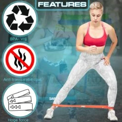 Sanbo Weerstandsbanden Set Van 5 Stuks - Extra Sterk Tot 18kg - 5 Kleuren - Incl. Opbergzakje - 100% Natuurlijk Latex - Resistance Band Set - Fitness Elastiek - Booty Band Builder -Fitnessapparatuur Serie Winkel 1200x1200 1351