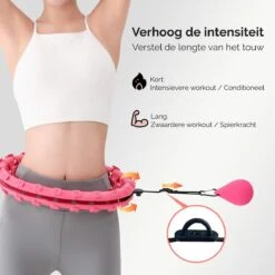 Verstelbare Fitness Hoelahoep Met Gewicht - Hoelahoep Voor Volwassenen En Kinderen - Fitness Hoelahoep - Hula Hoop Fitness - Roze -Fitnessapparatuur Serie Winkel 1200x1200 1399