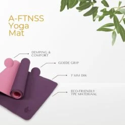 A-FTNSS Yoga Mat | Paars & Roze | 7mm | Anti-Slip | Optimale Grip | Sterke Yoga Mat | Makkelijk Schoon Te Houden 6 A-FTNSS Yoga Mat | Paars & Roze | 7mm | Anti-Slip | Optimale Grip | Sterke Yoga Mat | Makkelijk Schoon Te Houden -Fitnessapparatuur Serie Winkel 1200x1200 1402