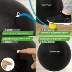 Tunturi Fitness Bal - Yoga Bal Inclusief Pomp - Pilates Bal - Zwangerschaps Bal - 65 Cm - Kleur: Zwart - Incl. Gratis Fitness App 4 Tunturi Fitness Bal - Yoga Bal Inclusief Pomp - Pilates Bal - Zwangerschaps Bal - 65 Cm - Kleur: Zwart - Incl. Gratis Fitness App -Fitnessapparatuur Serie Winkel 1200x1200 1417
