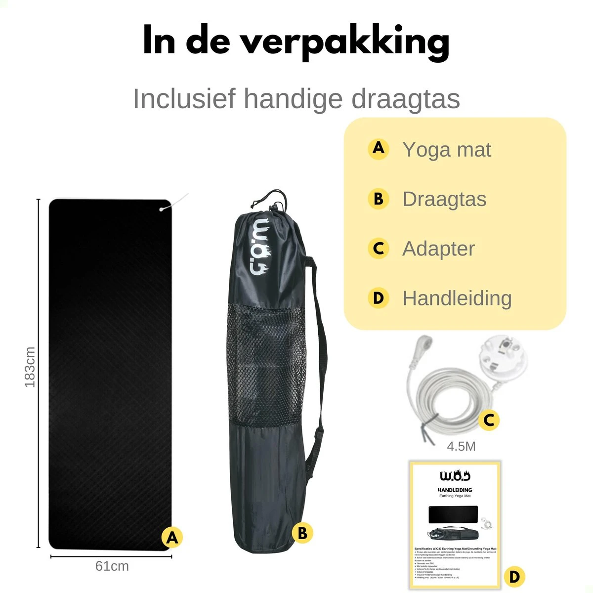 W.O.D Earthing Yoga Mat - Aardingsmat - Aarden - Earthing Mat - Aarding - Grounding Mat - 183x61cm - Zwart W.O.D Earthing Yoga Mat - Aardingsmat - Aarden - Earthing Mat - Aarding - Grounding Mat - 183x61cm - Zwart -Fitnessapparatuur Serie Winkel 1200x1200 1421