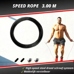 Professioneel Crossfit & Fitness Springtouw – Jump Rope – Speedrope – Verstelbaar – Zwart -Fitnessapparatuur Serie Winkel 1200x1200 1431