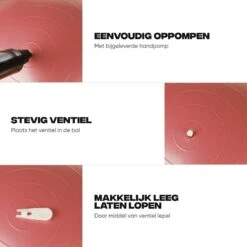 Rockerz Fitness® - Yoga Bal Inclusief Pomp - Pilates Bal - Fitness Bal - Zwangerschapsbal - Goede Houding Bij Het Thuiswerken - 75 Cm - Kleur: Rose Gold -Fitnessapparatuur Serie Winkel 1200x1200 1463