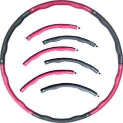 Orange85 Hoepel Fitness - Hoelahoep 100cm - Volwassenen - Hoepelen - Hoolahoop - Sport - Grijs - Roze - 1,2 Kg - Soft - Afvallen