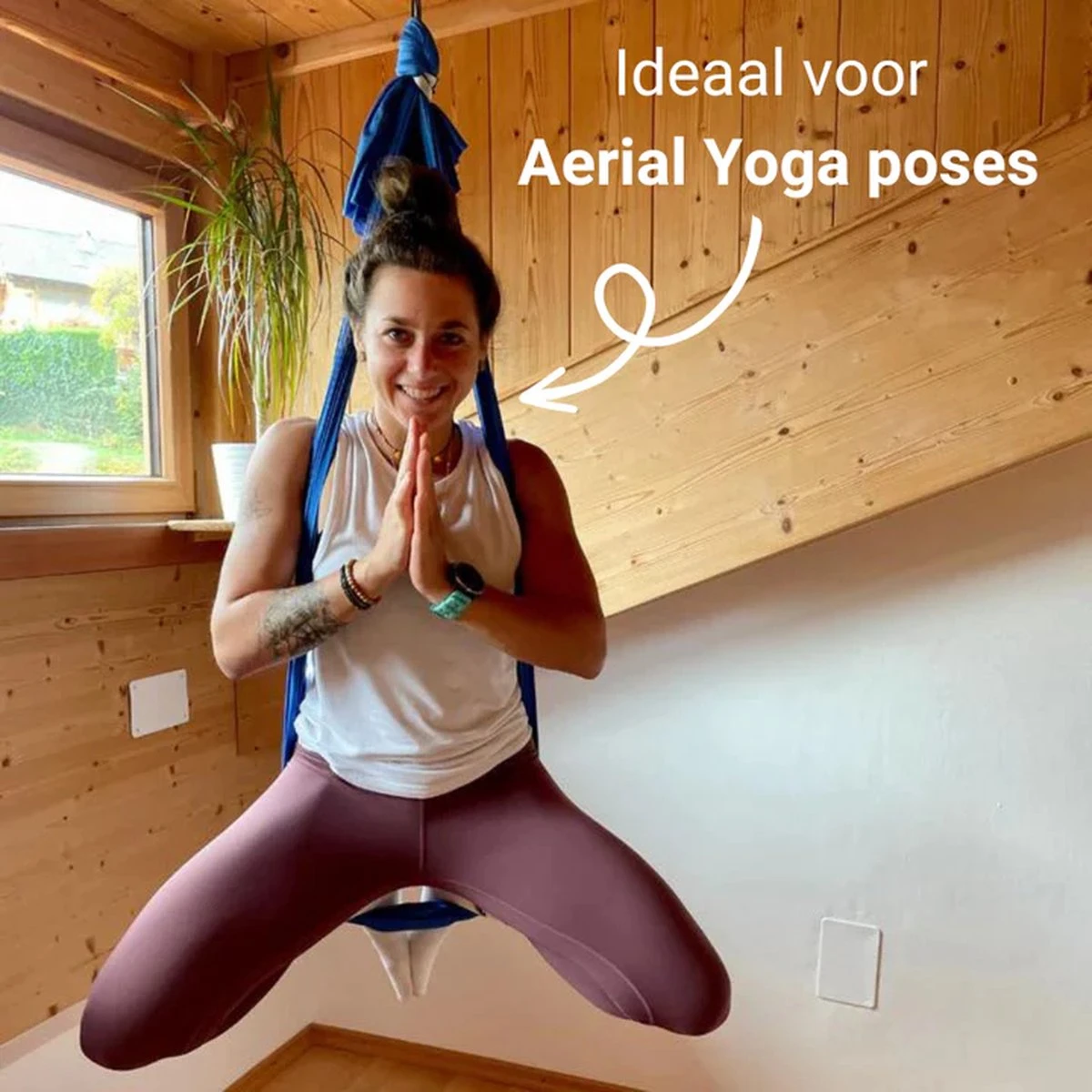 Therapeutische Hangmat YOGA ICON | Aerial Yoga | 280*150cm | Blauw | Inclusief handige Draagtas en 1 Plafondhaak | Workout | Training en Ontspanning | Therapeutische Hangmat YOGA ICON | Aerial Yoga | 280*150cm | Blauw | Inclusief Handige Draagtas En 1 Plafondhaak | Workout | Training En Ontspanning | -Fitnessapparatuur Serie Winkel 1200x1200 1515