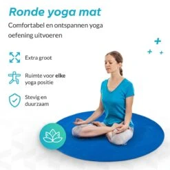 Ronde Yoga Mat Anti Slip (140 Cm Doorsnede) - Yogamat Extra Dik (6mm) - Yoga Matje | VITALIC -Fitnessapparatuur Serie Winkel 1200x1200 1520