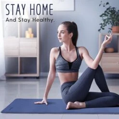 Saferell Antislip Yogamat - Zwart - Gemaakt Van TPE Met Extra Dik (6mm) - Sportmat Fitness Mat Duurzaam Zwart- Hypoallergene Yogamat Met Draagband - 183 Cm X 61 Cm X 0,6 Cm -Fitnessapparatuur Serie Winkel 1200x1200 1524