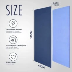 Saferell Antislip Yogamat - Zwart - Gemaakt Van TPE Met Extra Dik (6mm) - Sportmat Fitness Mat Duurzaam Zwart- Hypoallergene Yogamat Met Draagband - 183 Cm X 61 Cm X 0,6 Cm -Fitnessapparatuur Serie Winkel 1200x1200 1525