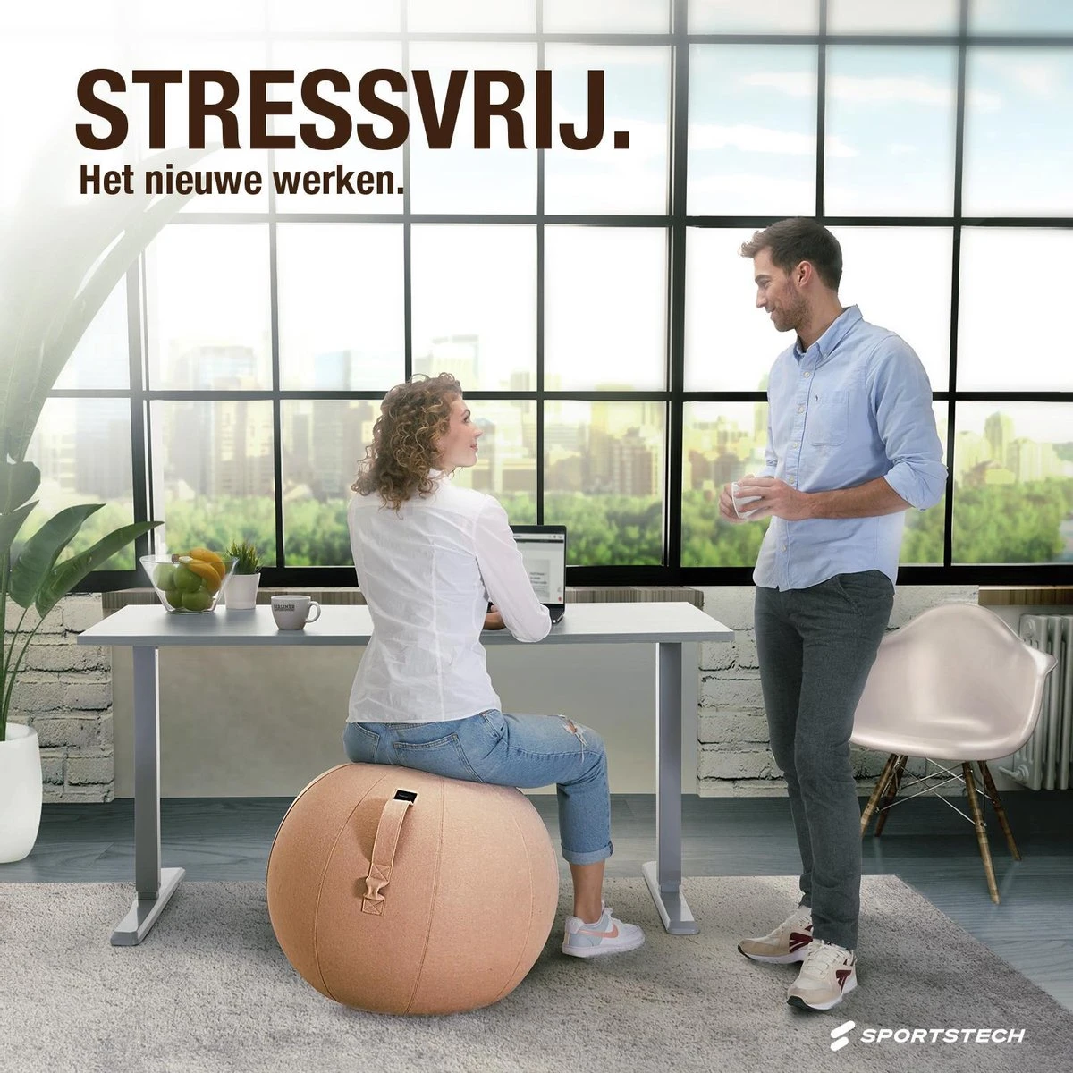 Sportstech fitnessbal - zitbal - ergnomisch voor yoga, pilates, zwangerschap & homegym - YOBA100 Sportstech Fitnessbal - Zitbal - Ergnomisch Voor Yoga, Pilates, Zwangerschap & Homegym - YOBA100 -Fitnessapparatuur Serie Winkel 1200x1200 1531