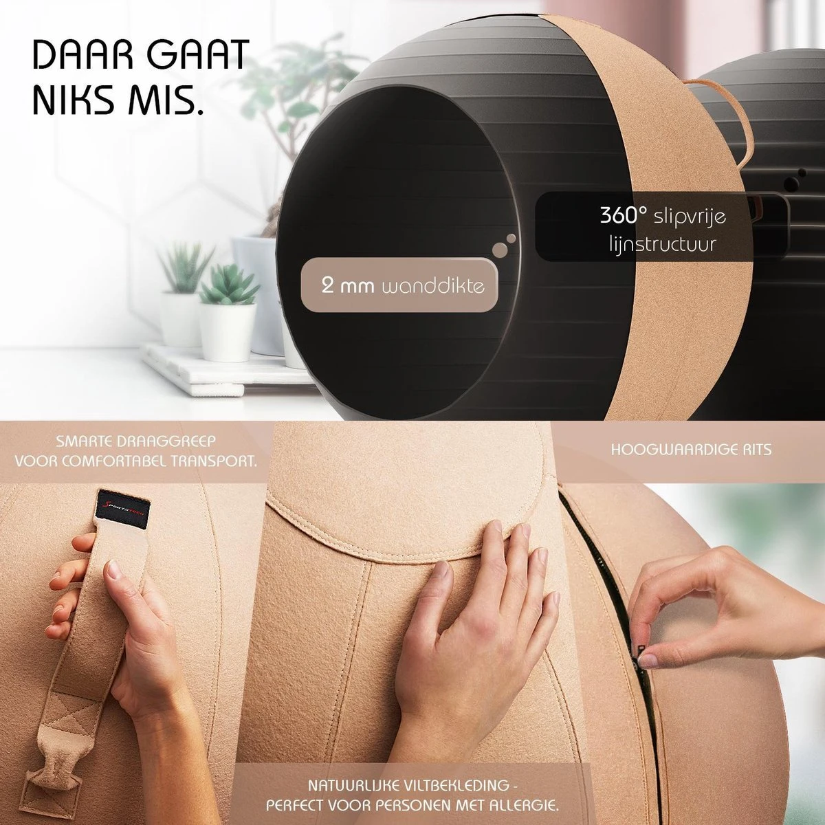 Sportstech fitnessbal - zitbal - ergnomisch voor yoga, pilates, zwangerschap & homegym - YOBA100 Sportstech Fitnessbal - Zitbal - Ergnomisch Voor Yoga, Pilates, Zwangerschap & Homegym - YOBA100 -Fitnessapparatuur Serie Winkel 1200x1200 1532