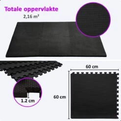 AWEMOZ Fitness Puzzelmat - 6 Stuks Van 60 X 60 X 1,2cm - Fitnessmat - Yoga Mat - Fitness Vloer - Anti-slip - Rubber Mat - Sportvloer - Zwembad Tegels - Sportmat - Vloertegels - Vloerbeschermers - 2,16m² 4 AWEMOZ Fitness Puzzelmat - 6 Stuks Van 60 X 60 X 1,2cm - Fitnessmat - Yoga Mat - Fitness Vloer - Anti-slip - Rubber Mat - Sportvloer - Zwembad Tegels - Sportmat - Vloertegels - Vloerbeschermers - 2,16m² -Fitnessapparatuur Serie Winkel 1200x1200 1543