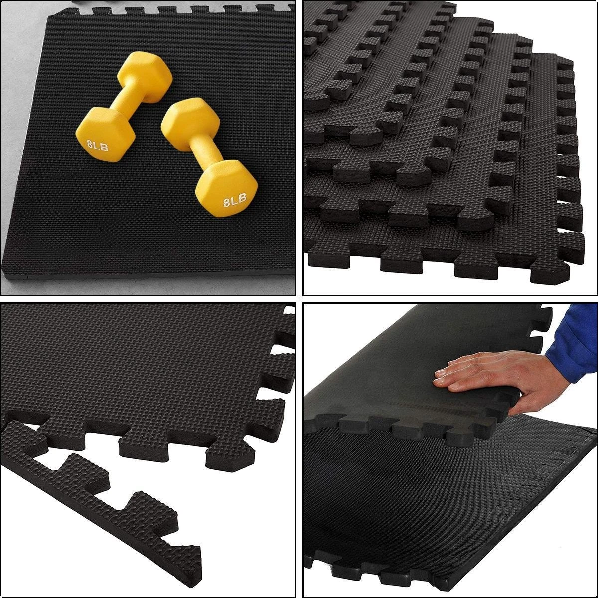 AWEMOZ Fitness Puzzelmat - 6 Stuks van 60 x 60 x 1,2cm - Fitnessmat - Yoga Mat - Fitness Vloer - Anti-slip - Rubber Mat - Sportvloer - Zwembad Tegels - Sportmat - Vloertegels - Vloerbeschermers - 2,16m² AWEMOZ Fitness Puzzelmat - 6 Stuks Van 60 X 60 X 1,2cm - Fitnessmat - Yoga Mat - Fitness Vloer - Anti-slip - Rubber Mat - Sportvloer - Zwembad Tegels - Sportmat - Vloertegels - Vloerbeschermers - 2,16m² -Fitnessapparatuur Serie Winkel 1200x1200 1547