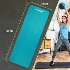 Tunturi Fitnessmat - Yogamat - Sportmat Gemaakt Van Zacht NBR Materiaal - 180 X 60 X 1,5cm - Turquoise- Incl. Gratis Fitness App 5 Tunturi Fitnessmat - Yogamat - Sportmat Gemaakt Van Zacht NBR Materiaal - 180 X 60 X 1,5cm - Turquoise- Incl. Gratis Fitness App -Fitnessapparatuur Serie Winkel 1200x1200 1565