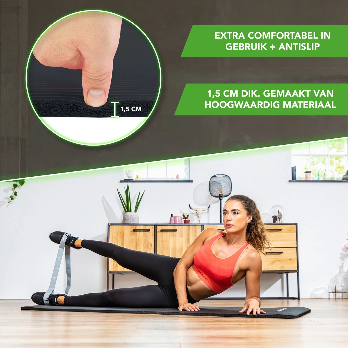 Tunturi fitnessmat met draagtas - Yogamat - Sportmat gemaakt van zacht NBR materiaal - 180 x 60 x 1,5cm - Zwart - Incl. gratis fitness app Tunturi Fitnessmat Met Draagtas - Yogamat - Sportmat Gemaakt Van Zacht NBR Materiaal - 180 X 60 X 1,5cm - Zwart - Incl. Gratis Fitness App -Fitnessapparatuur Serie Winkel 1200x1200 1640