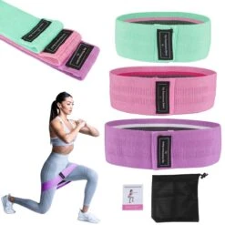 Set Van 3 Weerstandsbanden Resistance Band Fitness Elastiek - Bootybands - Full Body Workout