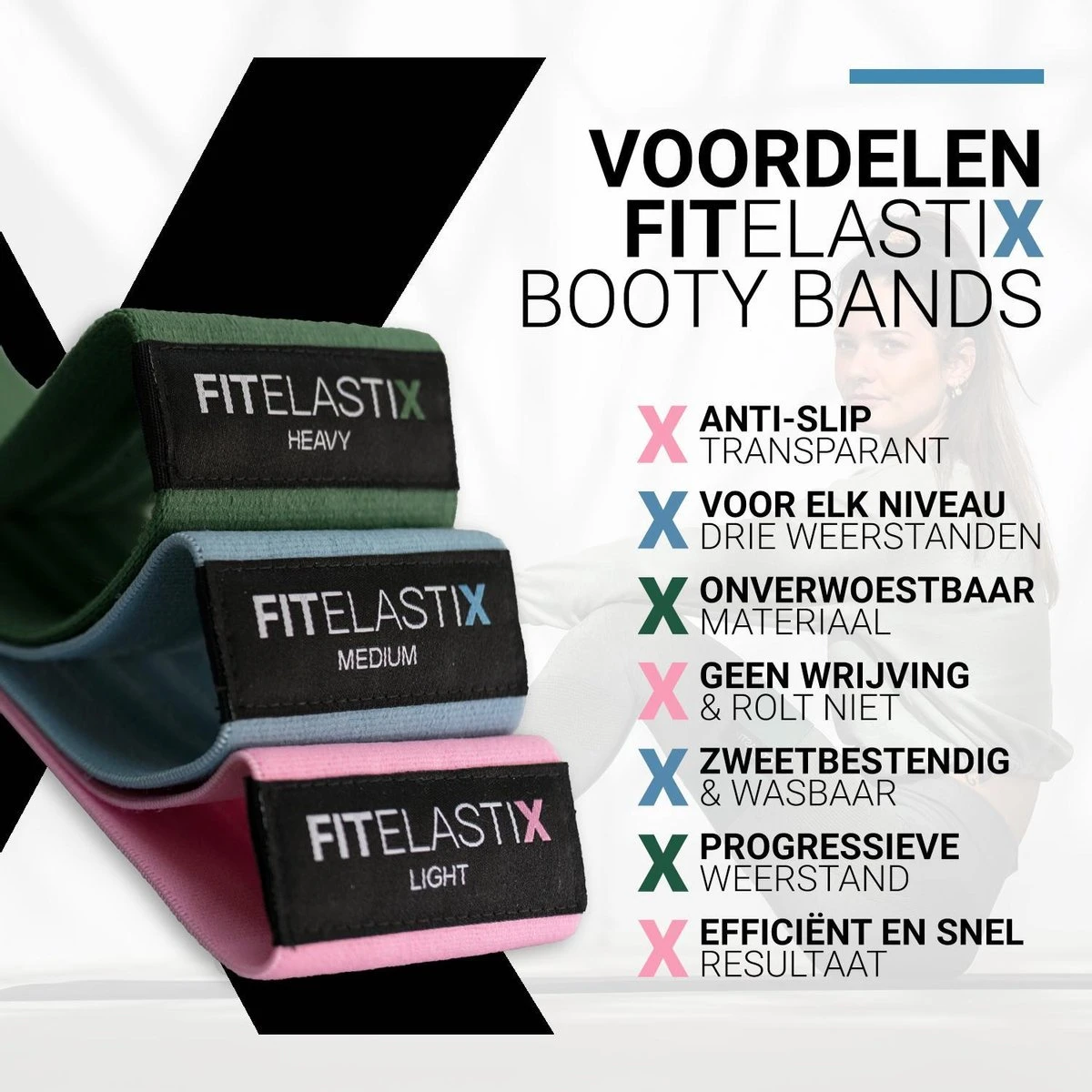 FITELASTIX® Premium Weerstandsbanden Set Compleet - Full Body - Voor Elk Niveau - Ultra Comfort - Sport Elastiek Banden - Booty Band Set - Resistance Band Set - Fitness Elastiek Set - 4 stuks - Inclusief Opbergzakje - Roze/Blauw/Groen/Zwart FITELASTIX® Premium Weerstandsbanden Set Compleet - Full Body - Voor Elk Niveau - Ultra Comfort - Sport Elastiek Banden - Booty Band Set - Resistance Band Set - Fitness Elastiek Set - 4 Stuks - Inclusief Opbergzakje - Roze/Blauw/Groen/Zwart -Fitnessapparatuur Serie Winkel 1200x1200 1751
