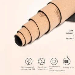 Merkloos TDR - Yoga Mat Met Tas- Natuurlijk Kurk En TPE - Vrij Van Schadelijke Stoffen, Hypoallergeen En 100% (biologisch) Afbreekbaar - Zeer Geschikt Voor Yin Yoga En Kundalini Yoga Met Draagtas En Draagband- 183x66x0,5 Cm - Mandala Bloem -Fitnessapparatuur Serie Winkel 1200x1200 1823