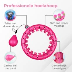 Nuvance - Verstelbare Fitness Hoelahoep - Met Teller En Gewicht - Voor Volwassenen En Kinderen - Weighted Hula Hoop - Smart Hoepel - Roze -Fitnessapparatuur Serie Winkel 1200x1200 1825