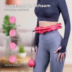 Nuvance - Verstelbare Fitness Hoelahoep Met Gewicht - Voor Volwassenen En Kinderen - Weighted Hula Hoop - Smart Hoepel - Roze -Fitnessapparatuur Serie Winkel 1200x1200 1833