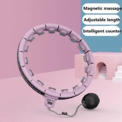 Merkloos Hoelahoep Voor Fitness En Massage - Voor Volwassenen En Kinderen - Schakels Voor Aanpassing Aan Maat - 400g Verzwaarde Bal - Met Teller - Geschikt Voor Afvallen - Makkelijk In Elkaar Te Zetten - Licht Paars -Fitnessapparatuur Serie Winkel 1200x1200 1843