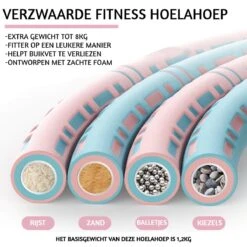 Breaking Limits Fitness Hoelahoep Voor Volwassenen – Gemaakt Van Roestvrij Staal, Zachte Foam En Anti-Zweet Buitenlaag – Sport Hoepel – Hula Hoop/ Weight Hoop – HoolaHoop – Roze – 94CM + 1 Tot 8 KG -Fitnessapparatuur Serie Winkel 1200x1200 1850