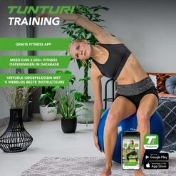 Tunturi Fitness Bal - Yoga Bal Inclusief Pomp - Pilates Bal - Zwangerschaps Bal - 65 Cm - Kleur: Zilver - Incl. Gratis Fitness App 5 Tunturi Fitness Bal - Yoga Bal Inclusief Pomp - Pilates Bal - Zwangerschaps Bal - 65 Cm - Kleur: Zilver - Incl. Gratis Fitness App -Fitnessapparatuur Serie Winkel 1200x1200 1865