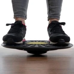 ScSports Balansplateau - Balansbord - Evenwichtsbord - Balans Bord - Ø Ca. 35.5 Cm - 5 Cm Hoog - Zwart-Geel -Fitnessapparatuur Serie Winkel 1200x1200 1911