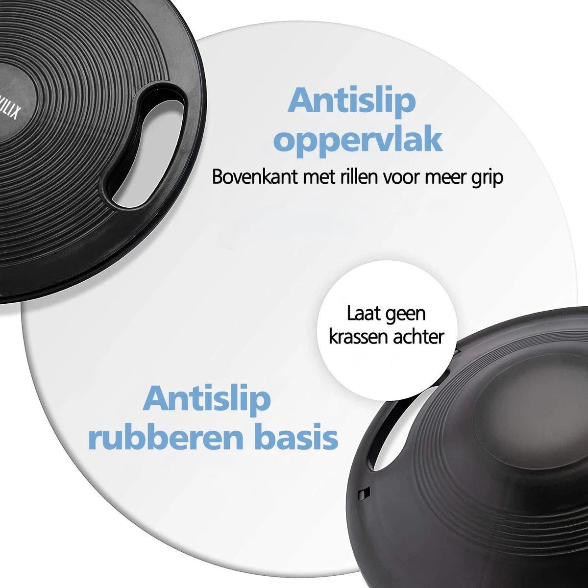 Swilix ® Balance Board - Balansbord Ø40 cm - Balanstrainer met 2 Handgrepen - Zwart Swilix ® Balance Board - Balansbord Ø40 Cm - Balanstrainer Met 2 Handgrepen - Zwart -Fitnessapparatuur Serie Winkel 1200x1200 1913