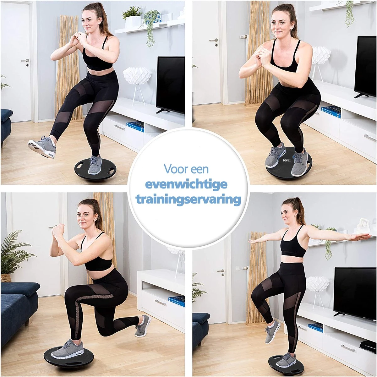 Swilix ® Balance Board - Balansbord Ø40 cm - Balanstrainer met 2 Handgrepen - Zwart Swilix ® Balance Board - Balansbord Ø40 Cm - Balanstrainer Met 2 Handgrepen - Zwart -Fitnessapparatuur Serie Winkel 1200x1200 1915