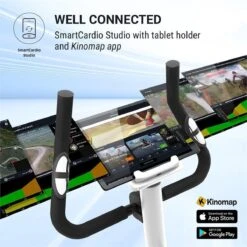 Klarfit Myon Cycle Hometrainer - Fitness Fiets - 8 Standen - Cardio Bike Met Trainingscomputer - Magnetisch Remsysteem - 12kg Vliegwielmassa - SmartCardio Studio Met Tablethouder En Kinomap-app -Fitnessapparatuur Serie Winkel 1200x1200 192